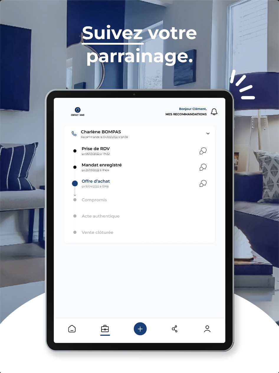 L'application de parrainage Contact Immo 